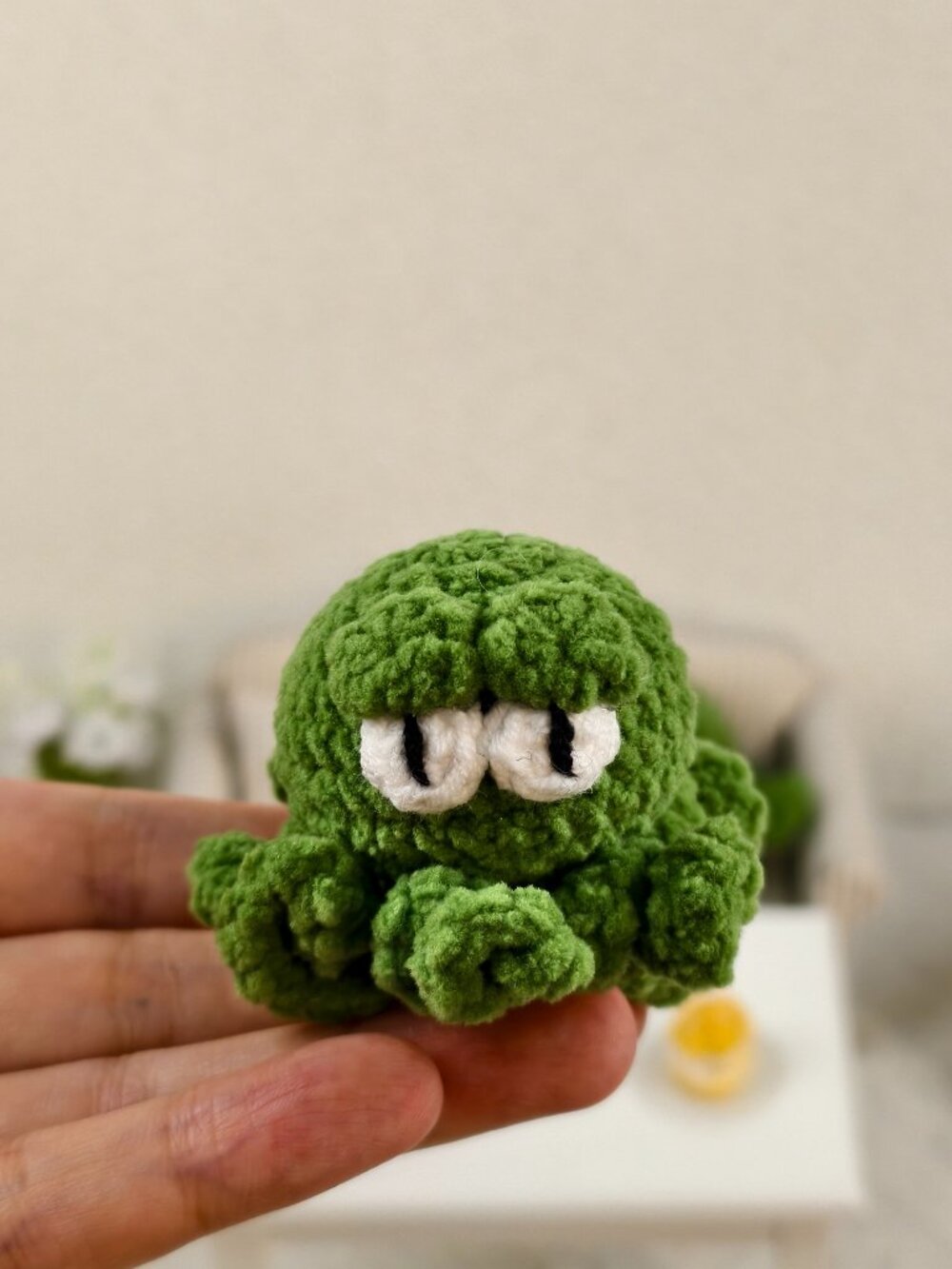 Handmade Amigurumi Crochet Green Octopus Plushie